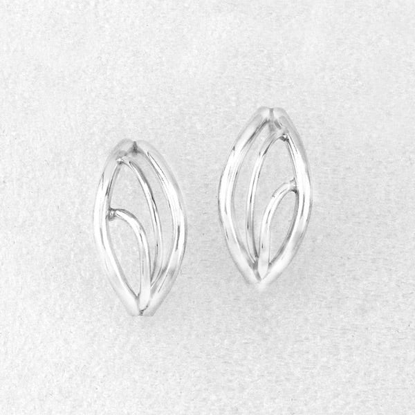 Flame Stud Earrings- sterling silver