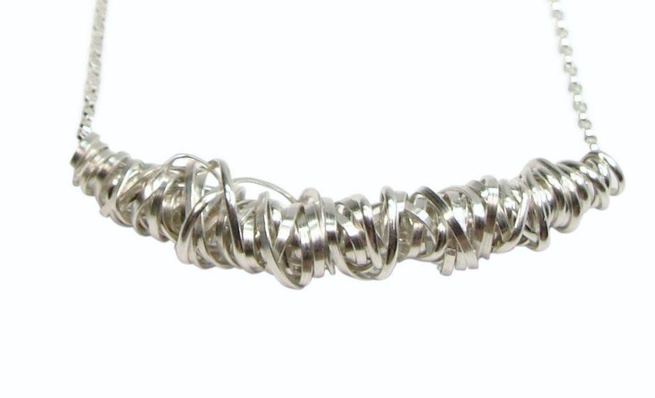 Twist Necklace,  medium silver