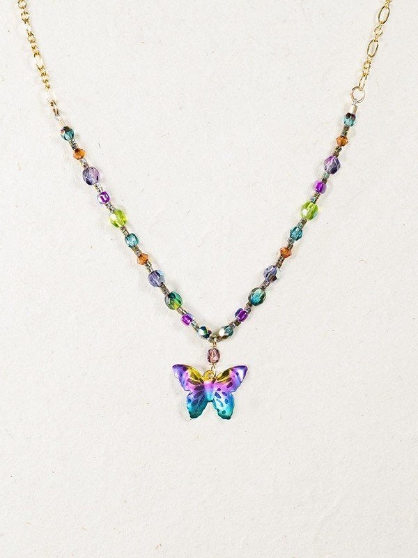 Butterfly Beaded Necklace