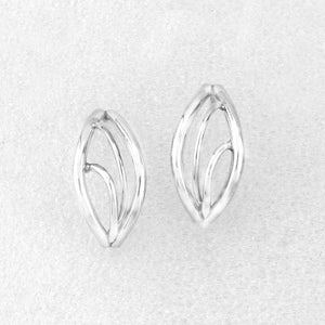 Flame Stud Earrings- sterling silver